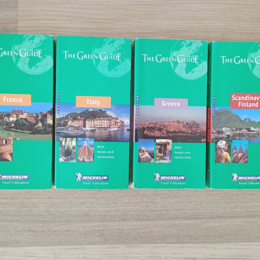 Michelin travel book bundle of 4 France Italy Greece Scandinavian